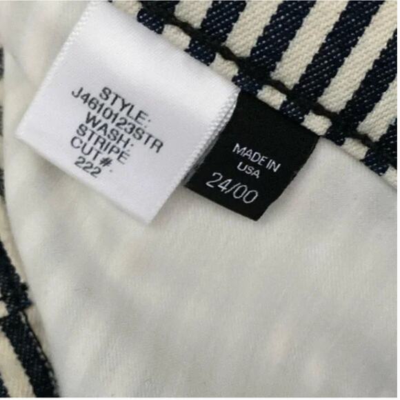 Veronica Beard Carolyn High Rise 10" Baby Boot Cut Striped Pant 24/00 - Picture 6 of 9